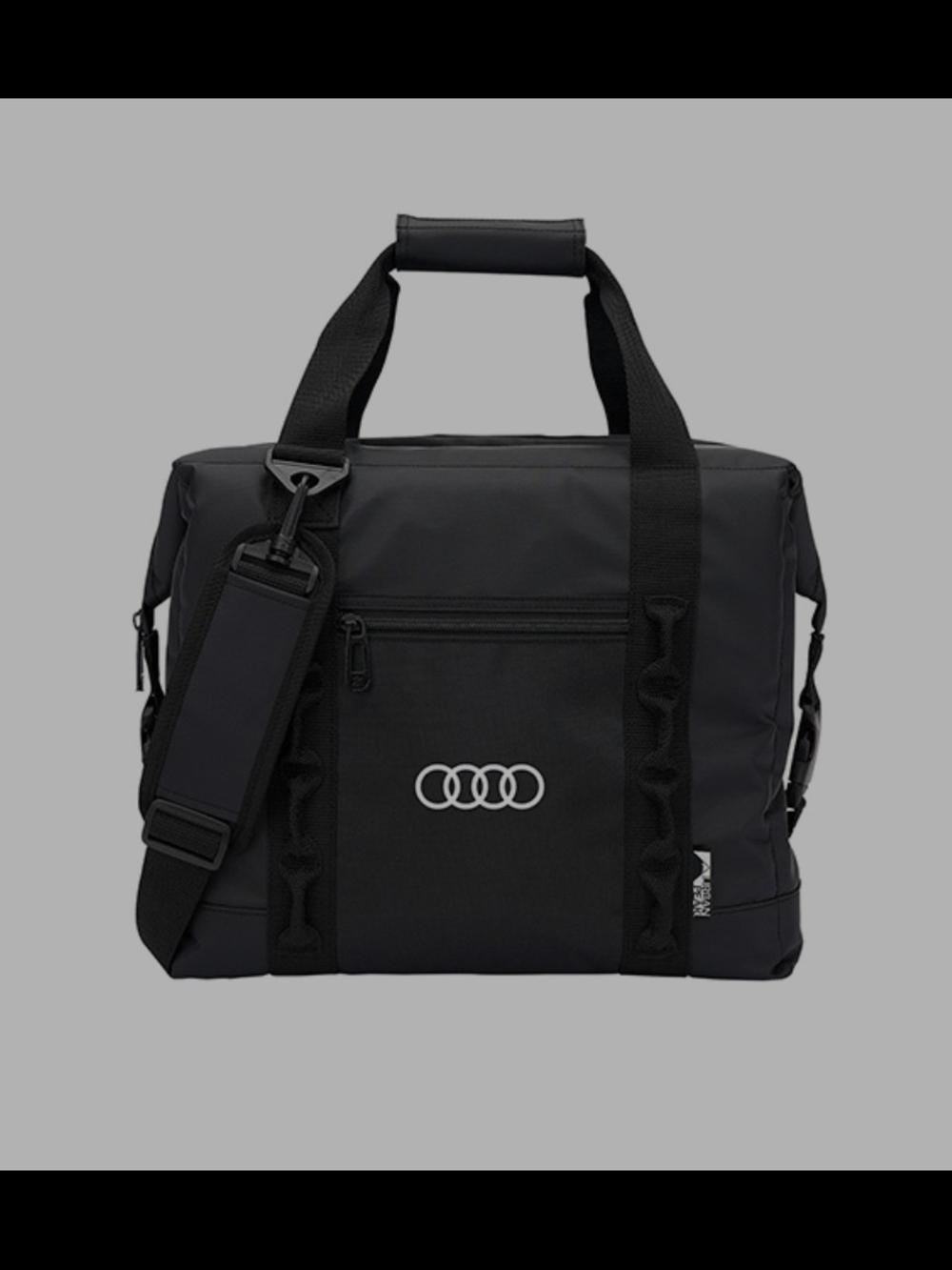 Audi Urban Peak cooler bag in black.
